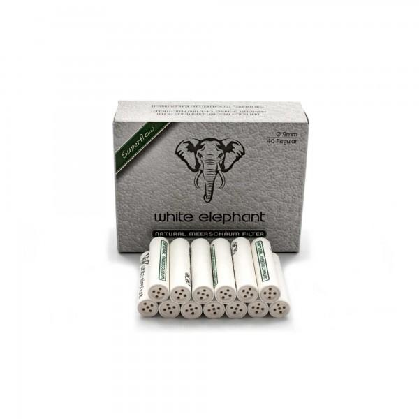 White Elephant Naturmeerschaumfilter 9mm - 40Stk